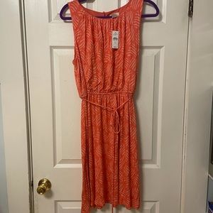 🧡NWT Loft Orange patterned dress🧡